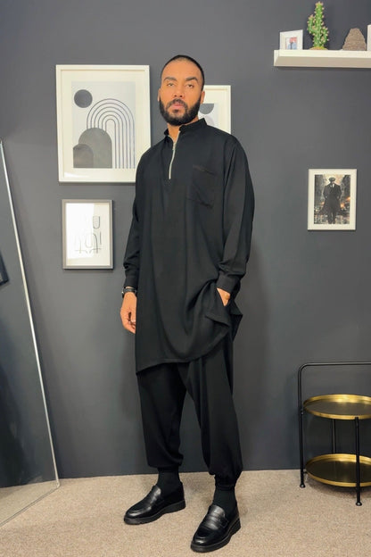 قميص رجالي تقليدي بلمسة واسعة – مريح للجسم 