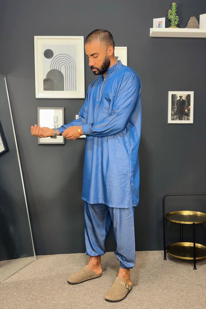 قميص رجالي تقليدي بلمسة واسعة – مريح للجسم 